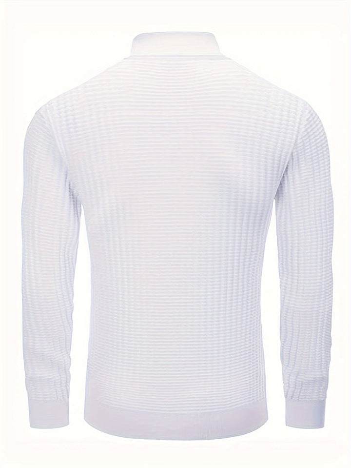 Ribbed Turtleneck Sweater | Slim Fit Cable Knit | Fall-Winter Essential