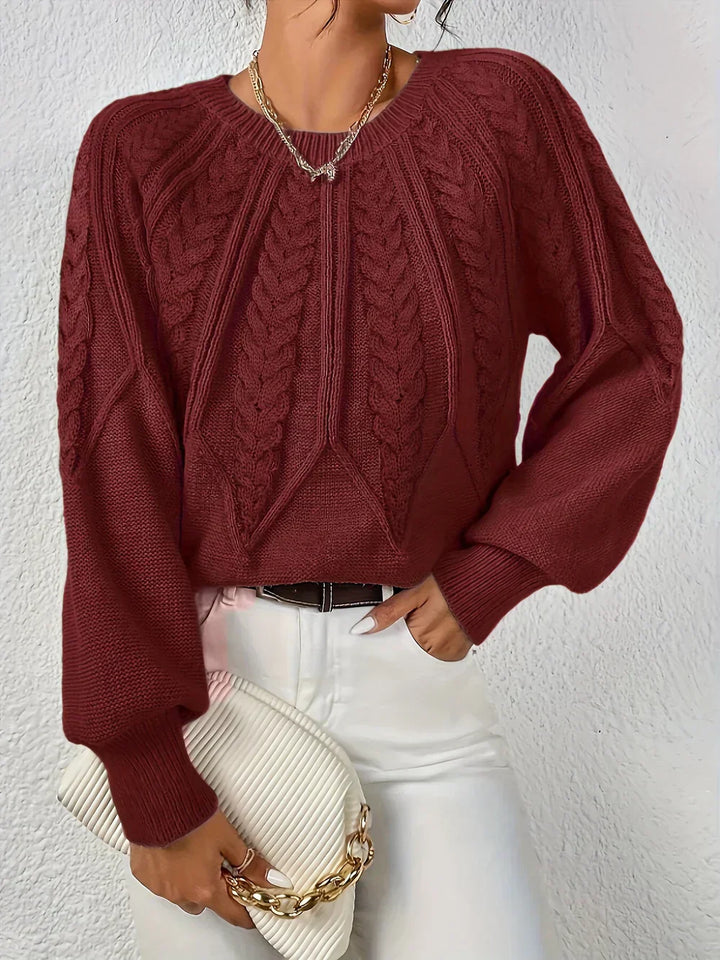 Cezanne - Women's Thick Puff Sleeve Sweater