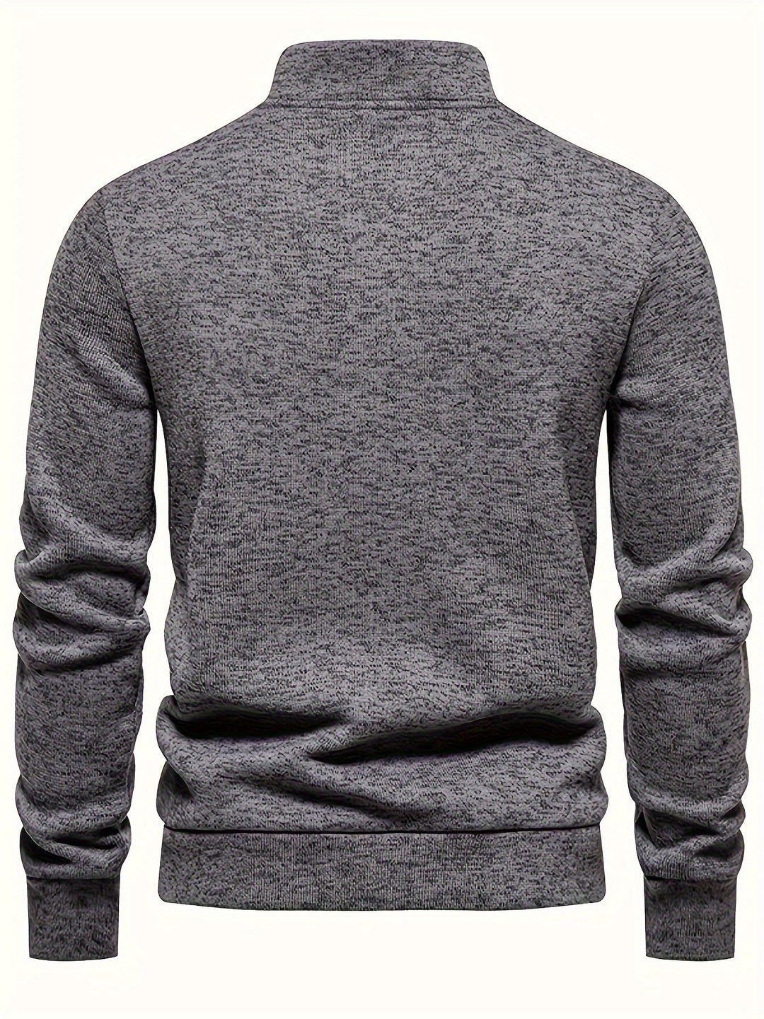 Men’s Button Mock Neck Sweater | Textured Knit Pullover | Cold Weather Casual Essential