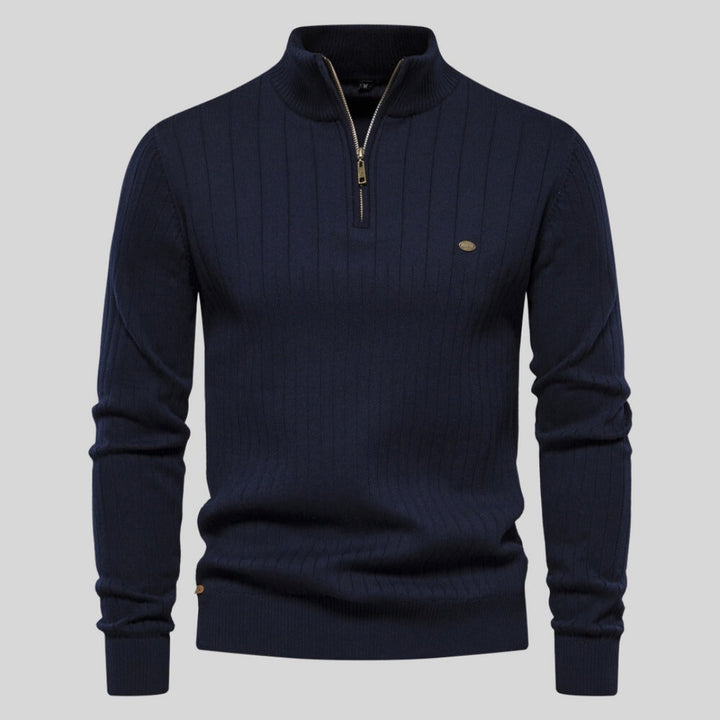 Grayson – Men’s Ribbed Half-Zip Sweater