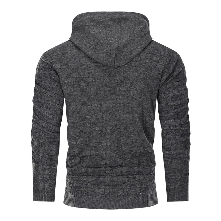 Alpha Knit Hoodie | Textured Pullover with Drawstring Hood