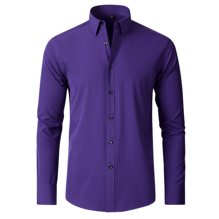 Men’s Stretch Dress Shirt | Wrinkle-Resistant Performance Fabric | Slim Office Fit