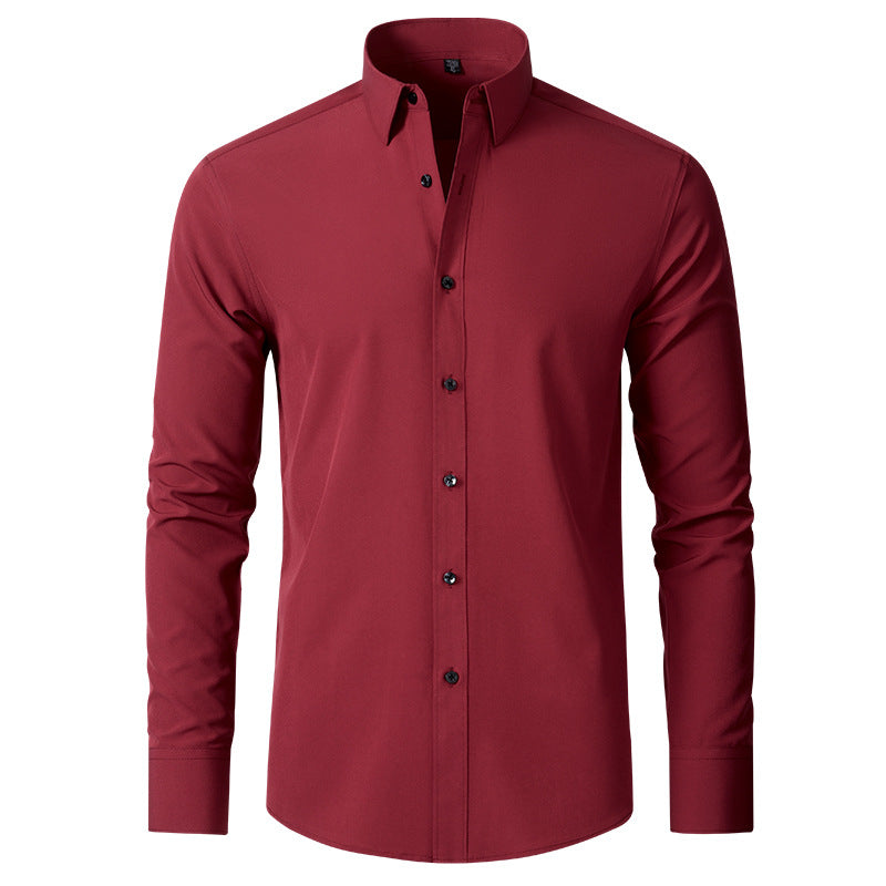 Men’s Stretch Dress Shirt | Wrinkle-Resistant Performance Fabric | Slim Office Fit