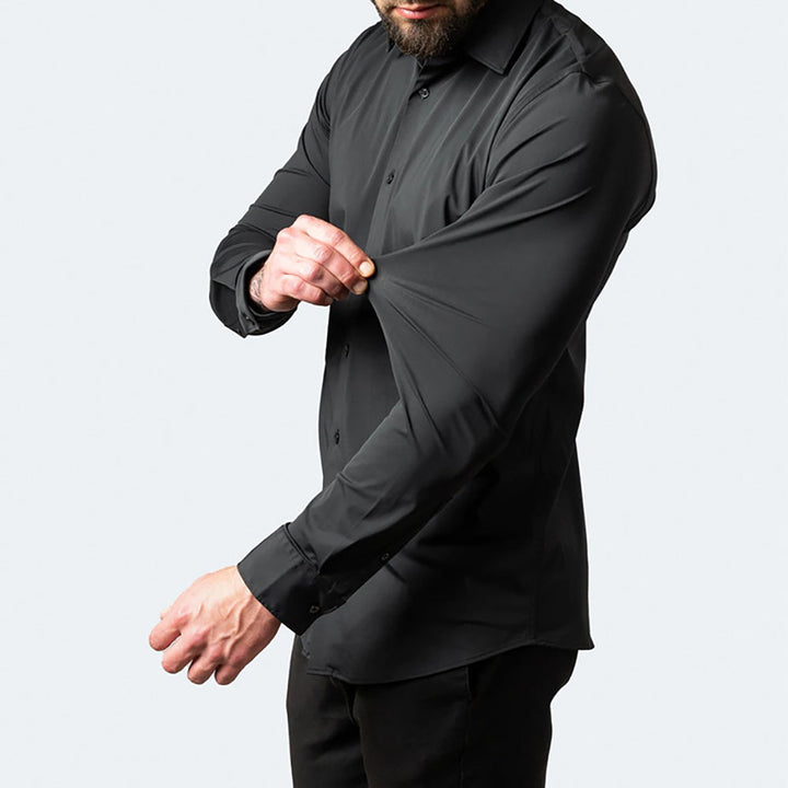 Men’s Stretch Dress Shirt | Wrinkle-Resistant Performance Fabric | Slim Office Fit