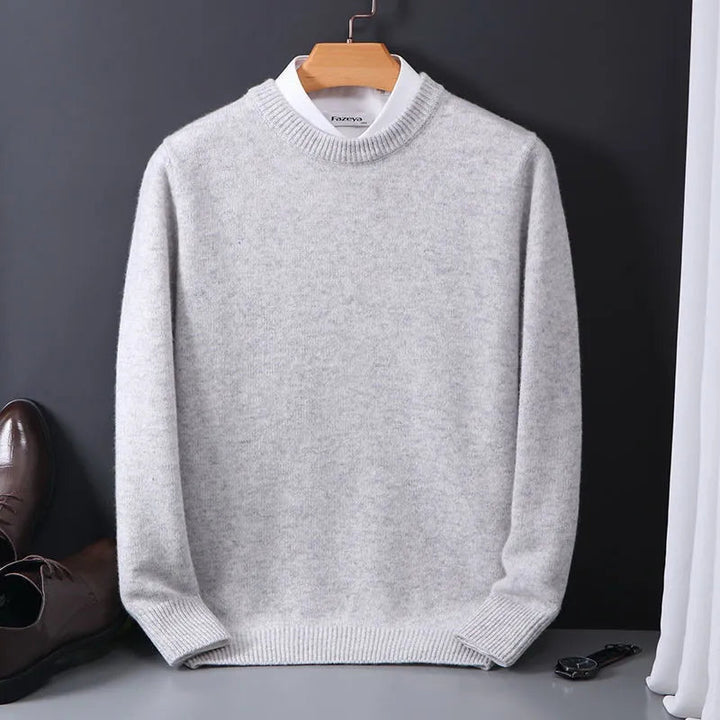 Men’s Classic Crewneck Sweater | Lightweight Knit Pullover | Business Casual Essential