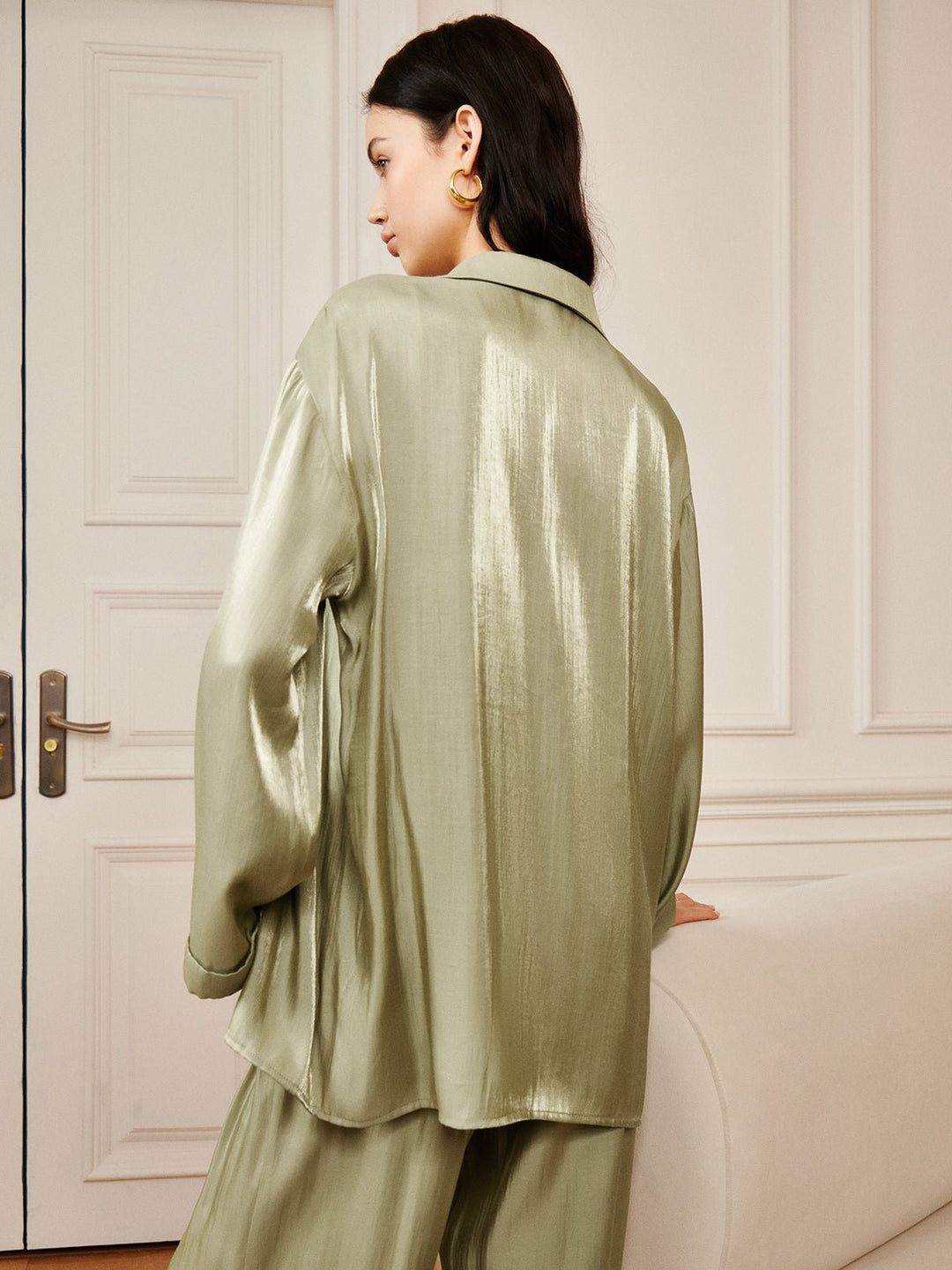 Satin Lounge Set | Shiny Finish | Relaxed Fit