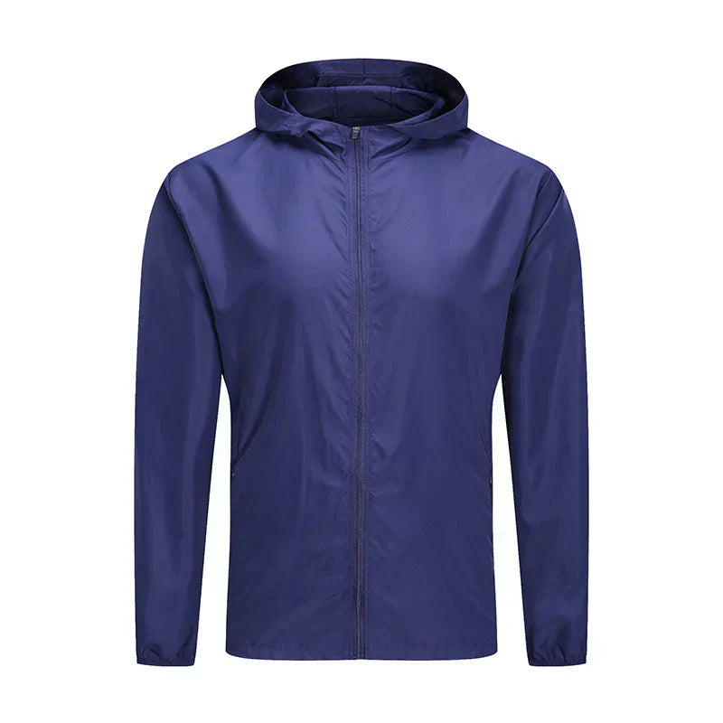 Men's Lightweight Hooded Jacket | Zip-Up Windbreaker | Water-Resistant Shell
