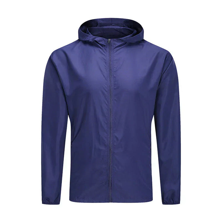 Men's Lightweight Hooded Jacket | Zip-Up Windbreaker | Water-Resistant Shell