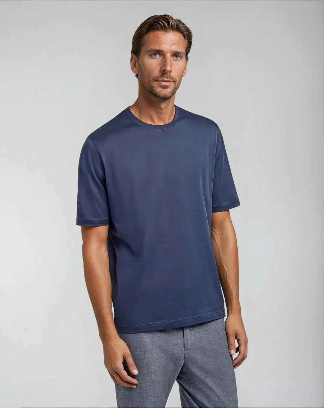 Men's Stretch Crewneck T-Shirt | Minimalist Fit | Soft Cotton Blend
