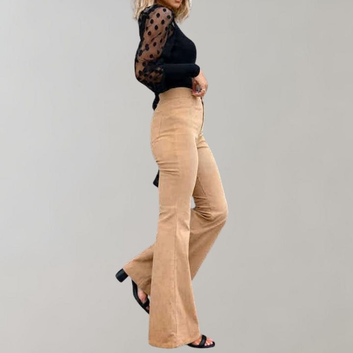 Pantalon évasé taille haute | Silhouette élégante | Tenue décontractée et de bureau