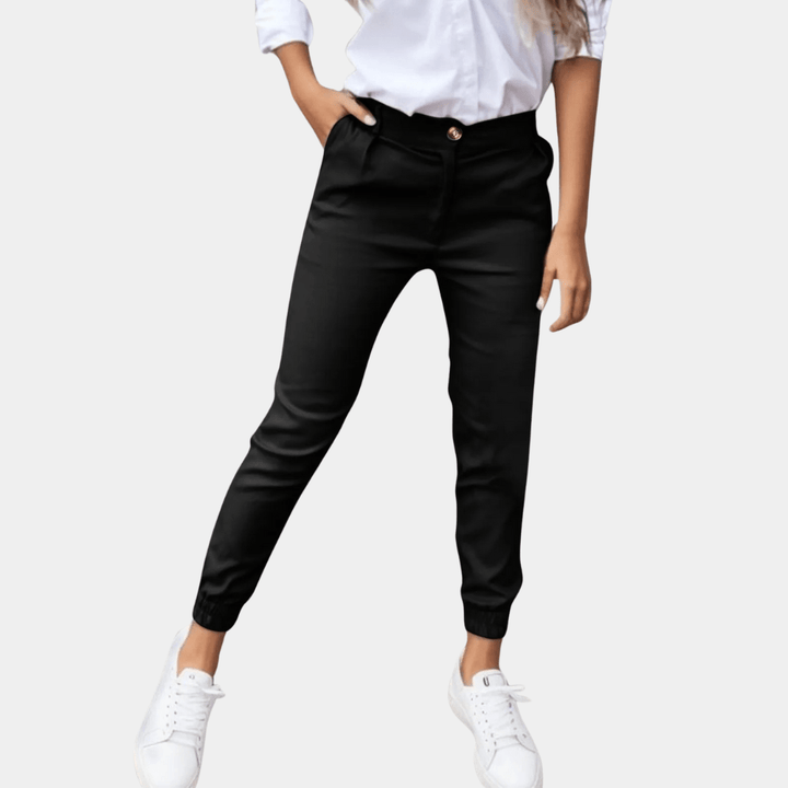 Women's High-Waisted Jogger Pants | Slim Fit & Stretchy | Casual & Chic