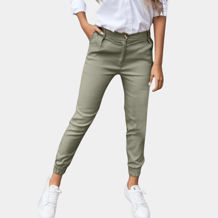 Women's High-Waisted Jogger Pants | Slim Fit & Stretchy | Casual & Chic