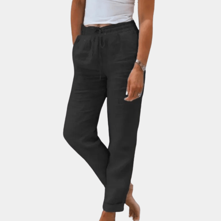Women's Linen Drawstring Pants | Lightweight & Breathable | Casual & Summer Wear