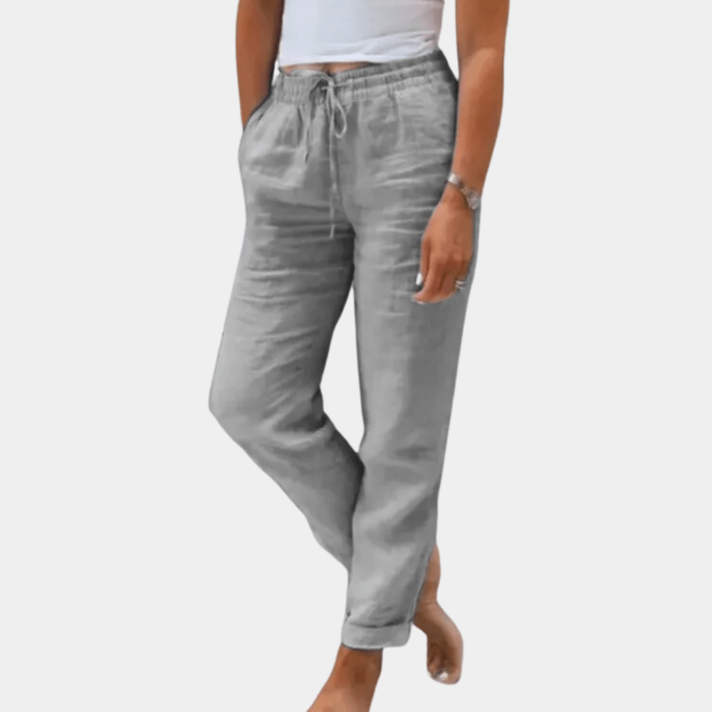 Women's Linen Drawstring Pants | Lightweight & Breathable | Casual & Summer Wear