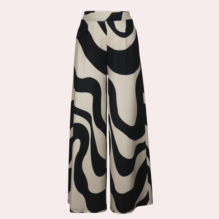 High-Waisted Maxi Skirt | Bold Abstract Print | Flowing Silhouette | Statement Piece