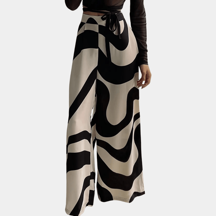 High-Waisted Maxi Skirt | Bold Abstract Print | Flowing Silhouette | Statement Piece