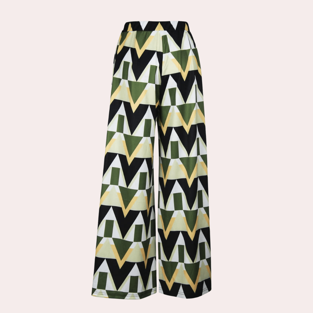 High-Waisted Maxi Skirt | Bold Abstract Print | Flowing Silhouette | Statement Piece