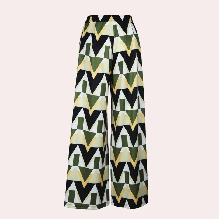 High-Waisted Maxi Skirt | Bold Abstract Print | Flowing Silhouette | Statement Piece
