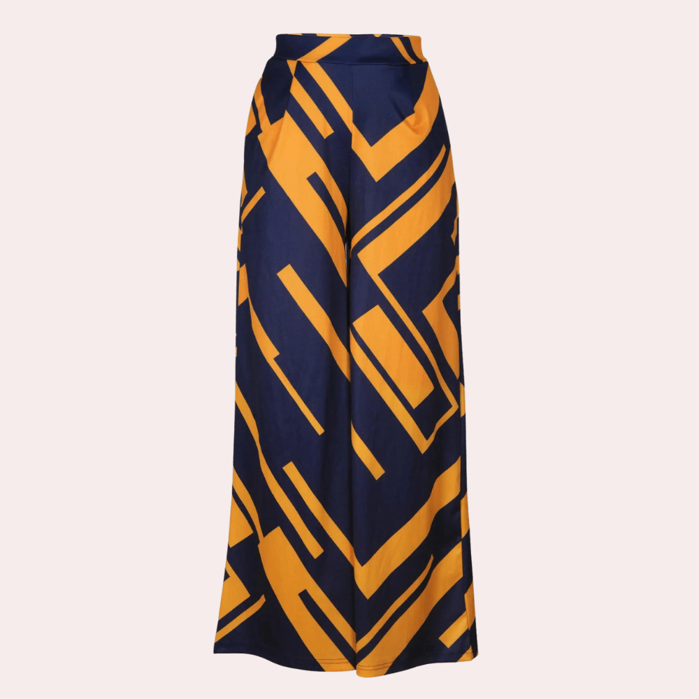 High-Waisted Maxi Skirt | Bold Abstract Print | Flowing Silhouette | Statement Piece