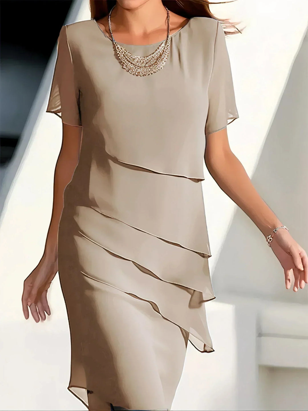 Quitterie - Elegant Dress with Belly Coverage