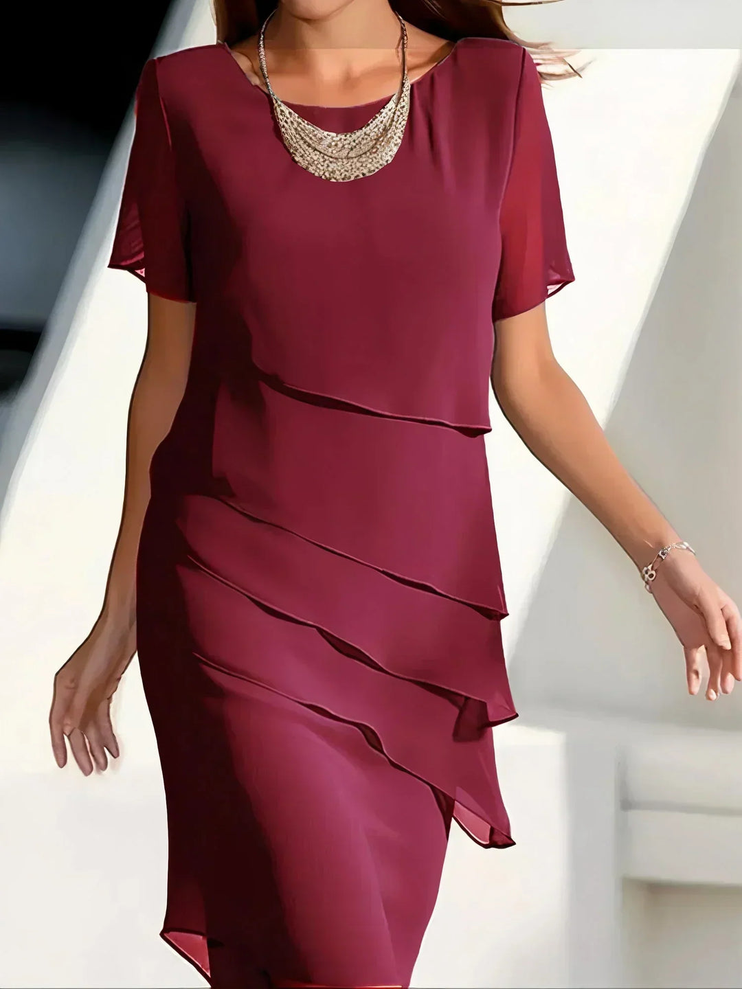 Quitterie - Elegant Dress with Belly Coverage