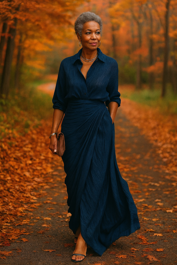 Tavianne - Robe longue maxi océan 