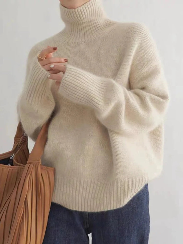 Karine - Comfortable and soft knitted turtleneck sweater