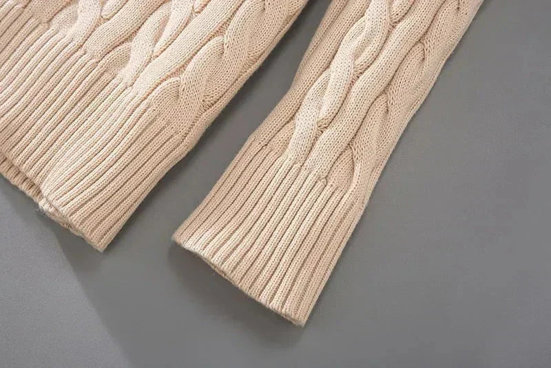 Cable Knit Half-Zip Sweater | Midweight Cotton Blend | Casual Fall Layer