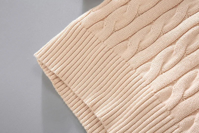 Cable Knit Half-Zip Sweater | Midweight Cotton Blend | Casual Fall Layer