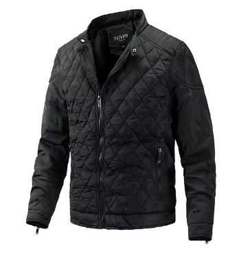 Men’s Quilted Jacket | Lightweight Warmth | Stand Collar Design