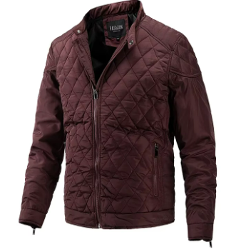 Men’s Quilted Jacket | Lightweight Warmth | Stand Collar Design