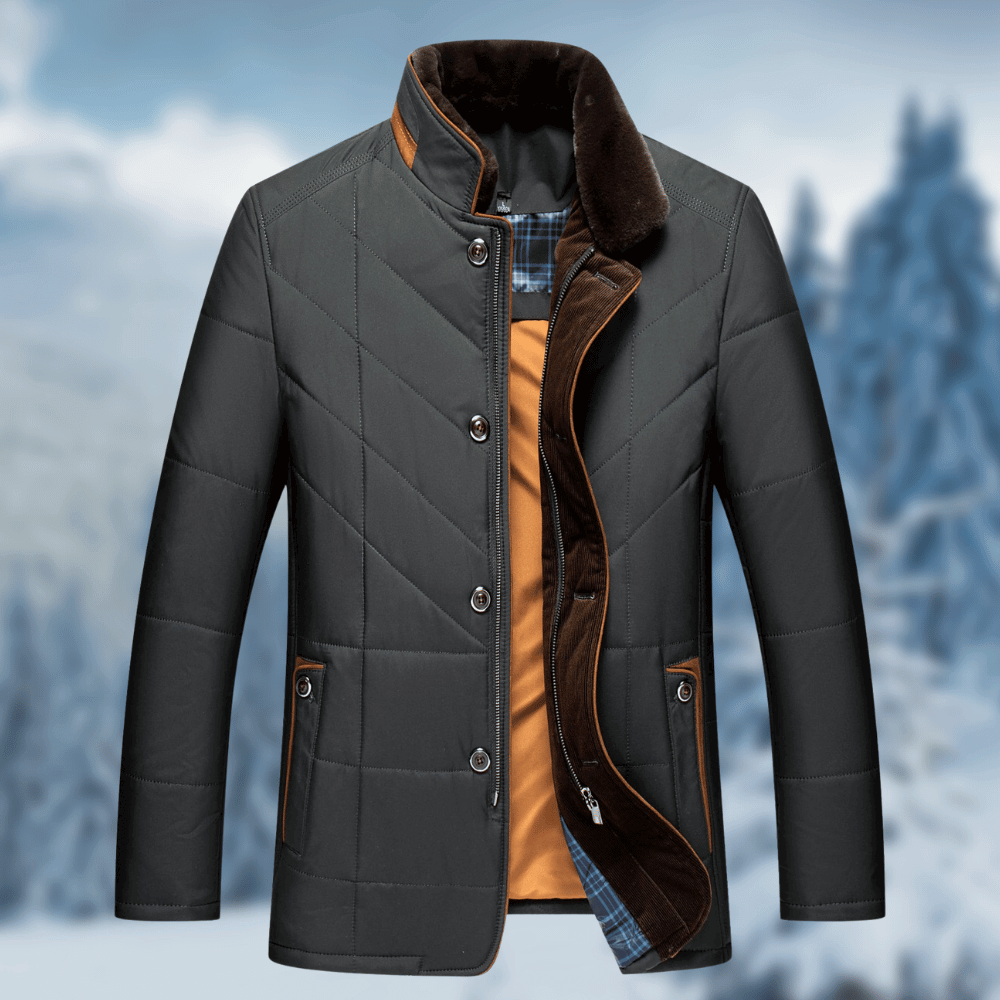 Men’s Quilted Stand Collar Jacket | Warm Lightweight Outerwear | Casual Transitional Coat