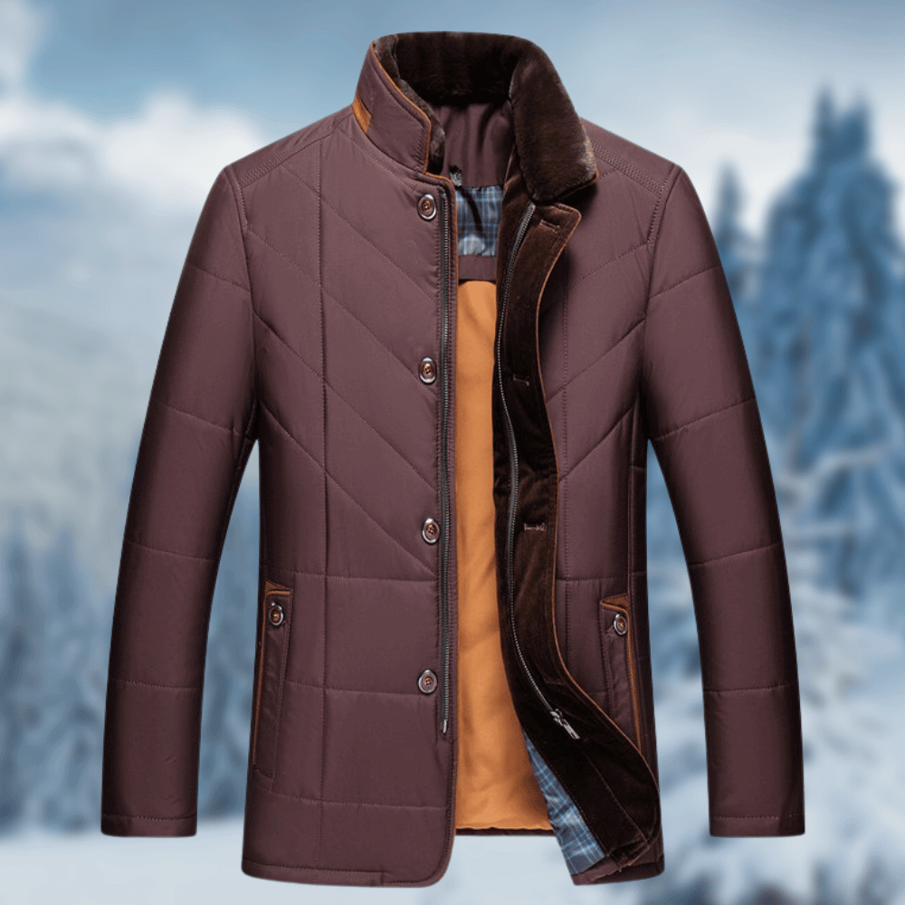 Men’s Quilted Stand Collar Jacket | Warm Lightweight Outerwear | Casual Transitional Coat