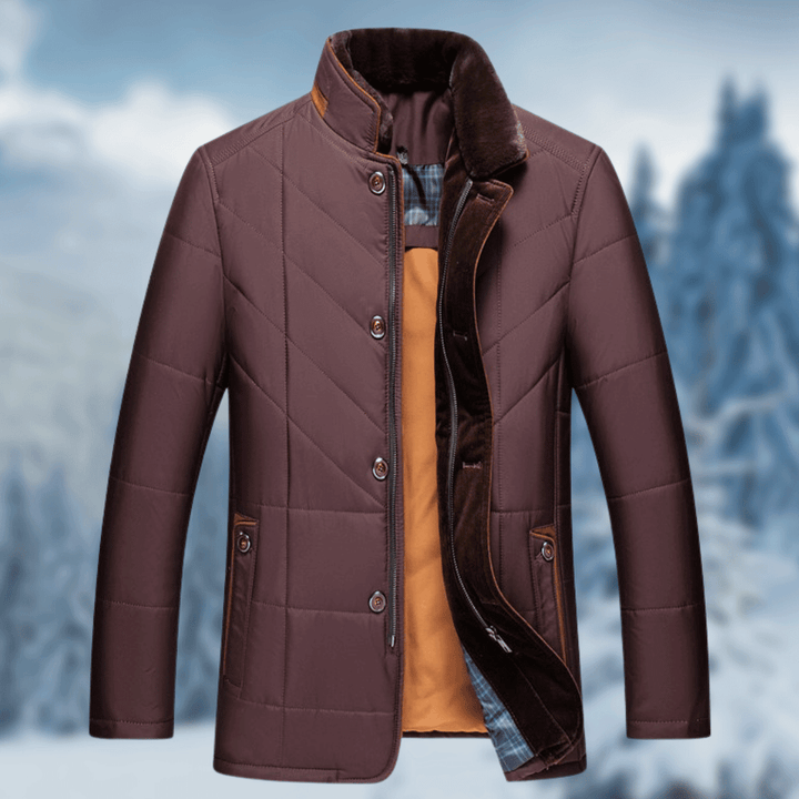 Men’s Quilted Stand Collar Jacket | Warm Lightweight Outerwear | Casual Transitional Coat
