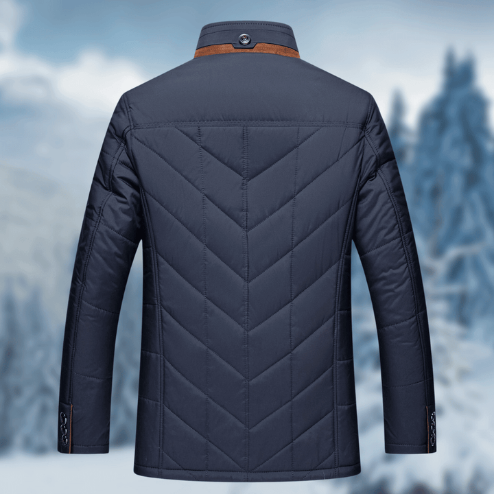 Men’s Quilted Stand Collar Jacket | Warm Lightweight Outerwear | Casual Transitional Coat