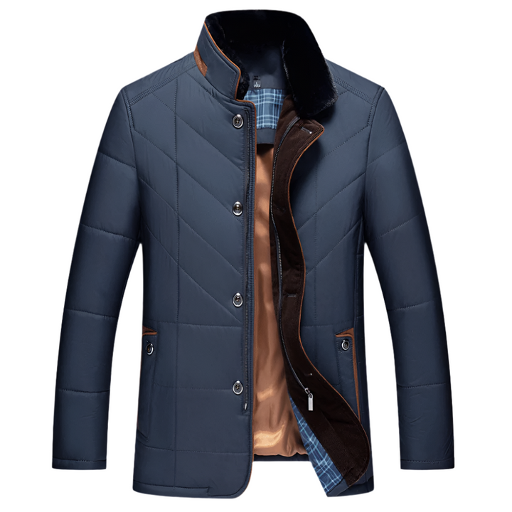 Men’s Quilted Stand Collar Jacket | Warm Lightweight Outerwear | Casual Transitional Coat