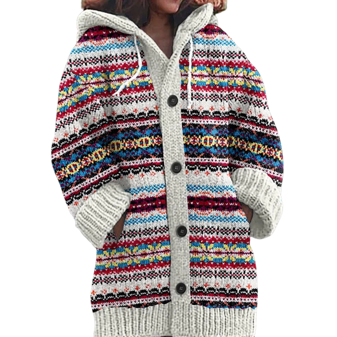 Angeline - Warm knitted wool coat