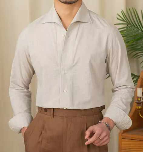 Men’s Cotton Dress Shirt | Tailored Fit | Lightweight Office Essential