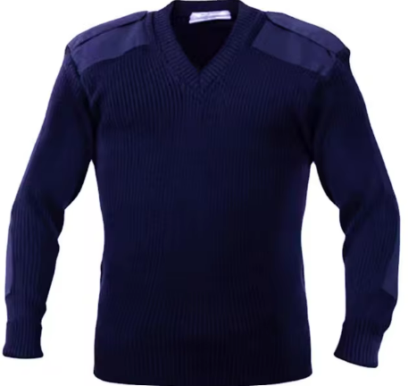 Ribbed Knit Tactical Sweater | Reinforced Shoulder Panels | Slim Fit Pullover