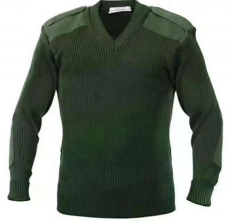 Ribbed Knit Tactical Sweater | Reinforced Shoulder Panels | Slim Fit Pullover