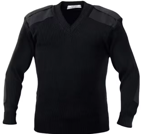 Ribbed Knit Tactical Sweater | Reinforced Shoulder Panels | Slim Fit Pullover