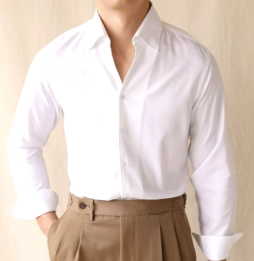 Slim Fit Dress Shirt | Soft Drape Viscose | Spread Collar