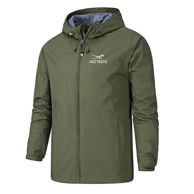 Men's Waterproof Shell Jacket | Lightweight Windbreaker with Hood for Rainy Days