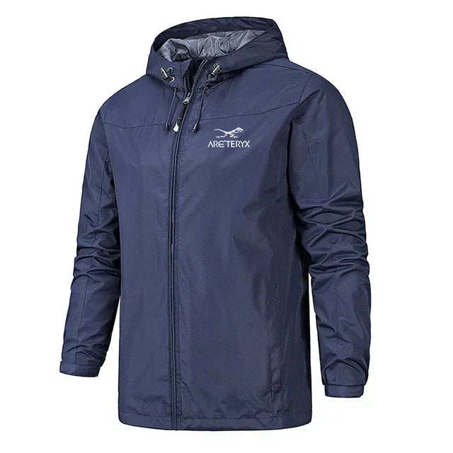Men's Waterproof Shell Jacket | Lightweight Windbreaker with Hood for Rainy Days