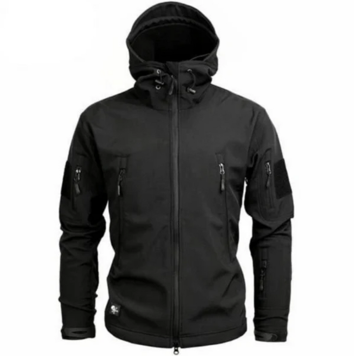 Men’s Softshell Hooded Jacket | Water-Resistant Outdoor Zip-Up | Lightweight Windbreaker