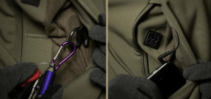 Men’s Softshell Hooded Jacket | Water-Resistant Outdoor Zip-Up | Lightweight Windbreaker