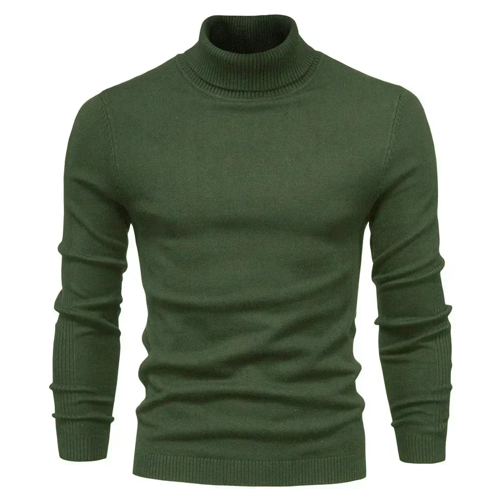 Men’s Slim Fit Turtleneck Sweater | Lightweight Knit | Cold-Season Essential