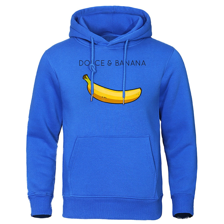 Unisex Graphic Hoodie | “Dolce & Banana” Print Pullover with Kangaroo Pocket