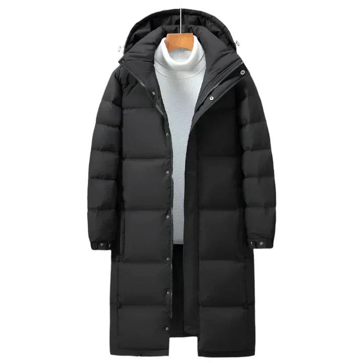 Men’s Long Down Parka | Full-Length Puffer | Cold Weather Winter Coat