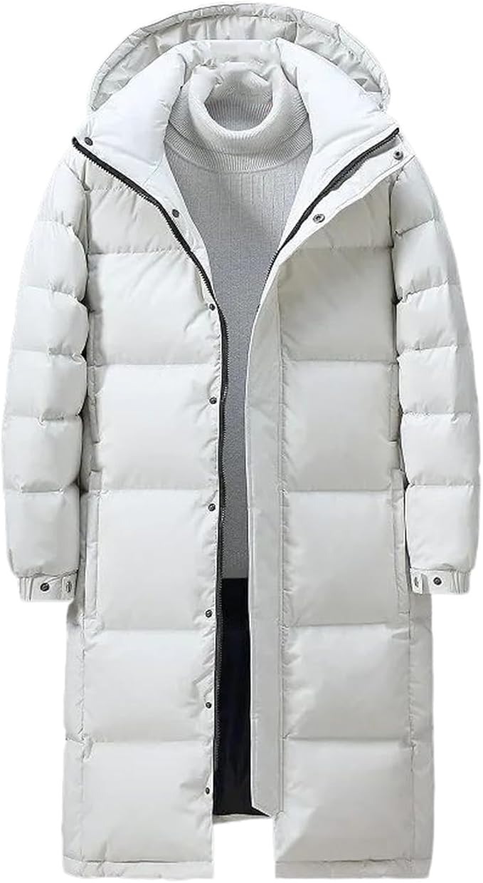 Men’s Long Down Parka | Full-Length Puffer | Cold Weather Winter Coat